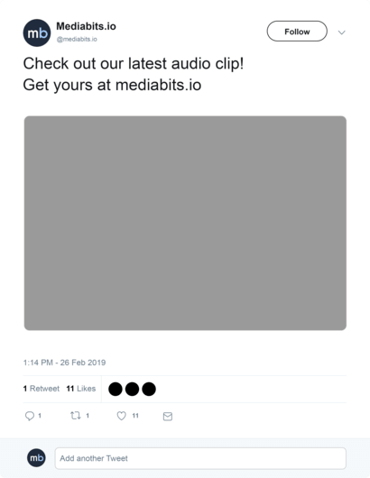 Twitter post mockup